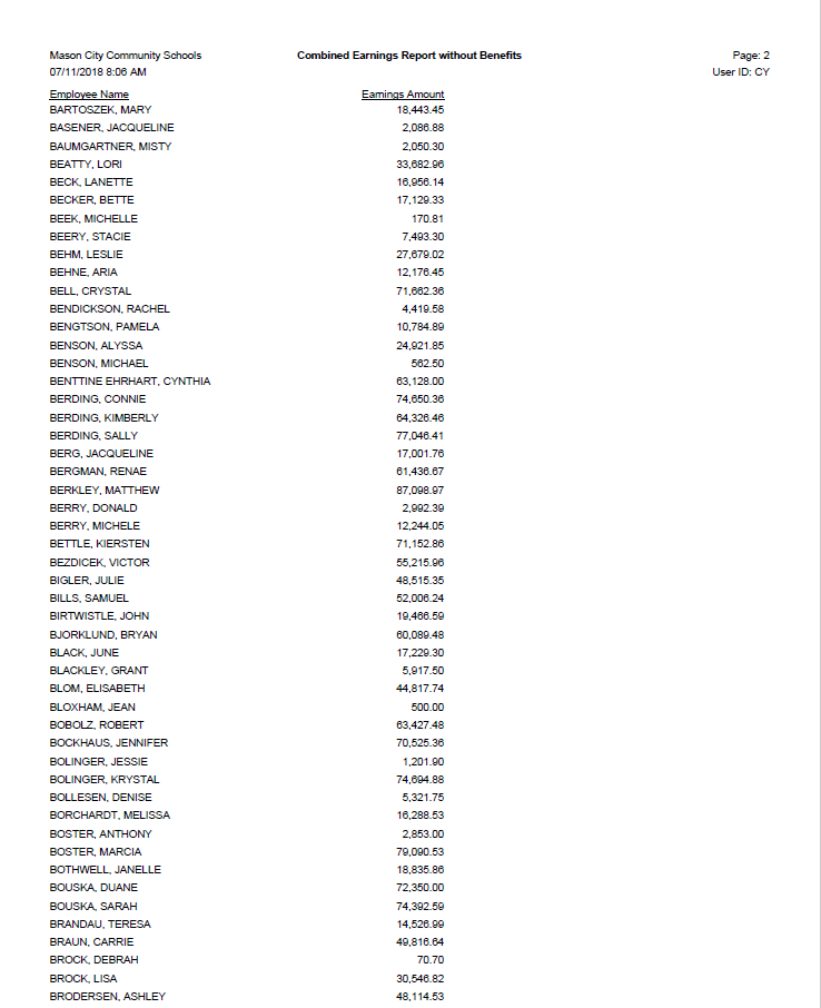 Mason City salaries